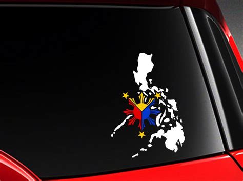 Filipino Philippine Flag Vinyl Car Decal Sticker 7.5w | Etsy