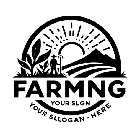 Premium Vector | Farm logo silhouette vector