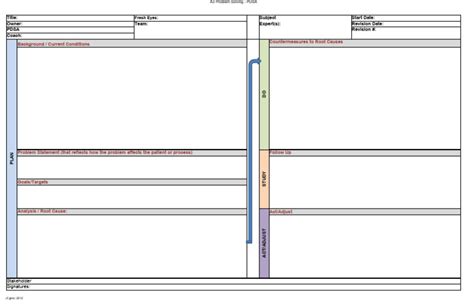 PDSA A3 Blank TEMPLATE Excel CF Color 3 Copies | PDF