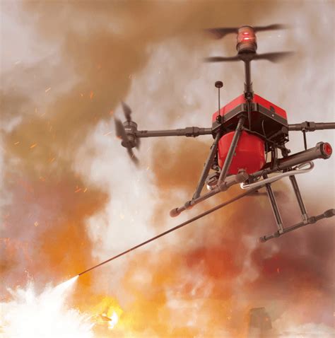 Fire fighting drone | dry powder fire extinguishing boom firefighting drone