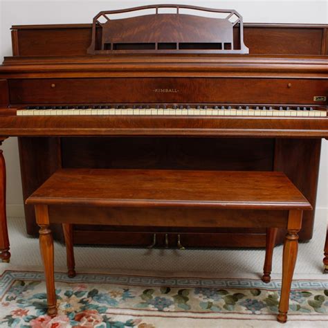 Kimball Console Upright Piano with Bench | EBTH