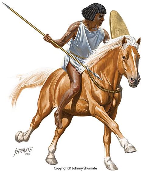 Numidian Cavalryman. Artwork by © Johnny Shumate. | Punic wars, Ancient ...