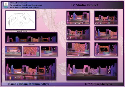 Tv studio set design on Behance