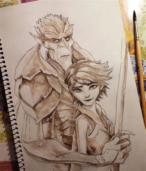 Bog King and Marianne sketch 23.06. by Ka-ren on DeviantArt