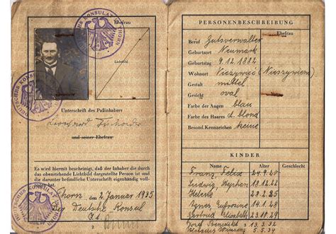 1935 German passport - Our Passports