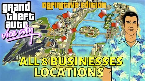 All Businesses Map Locations In Grand Theft Auto Vice City Definitive ...