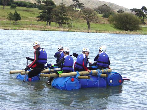 Raft building for Corporate and Team Building Events in Wales