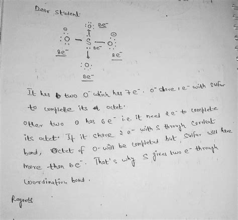 Why a coordinate bond is formed explain with reference to [SO4]2- Where two coordinate bonds are ...