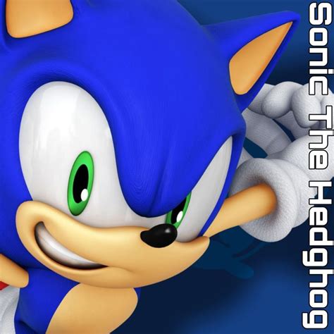 sonic the hedgehog is smiling and waving