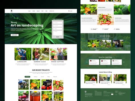 Landscaping Website Design. by Afran Kazi on Dribbble