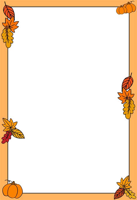 Fall Page Borders - 10 Free PDF Printables | Printablee