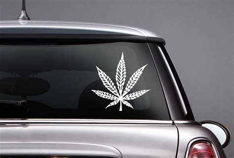 Cannabis Leaf CAR DECAL Marijuana Sticker Weed Wedding Pot - Etsy