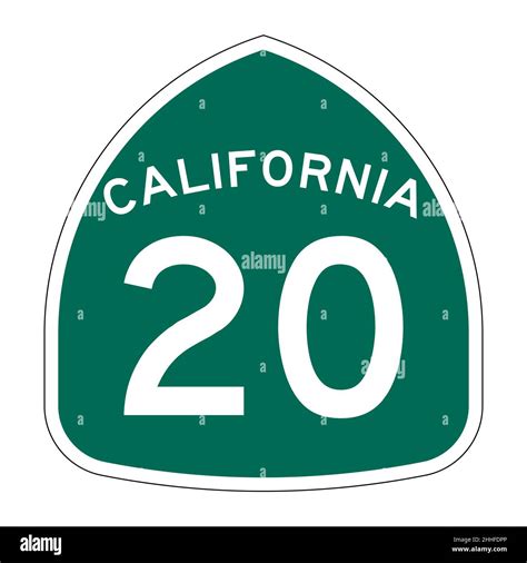 California state route 20 sign Stock Photo - Alamy