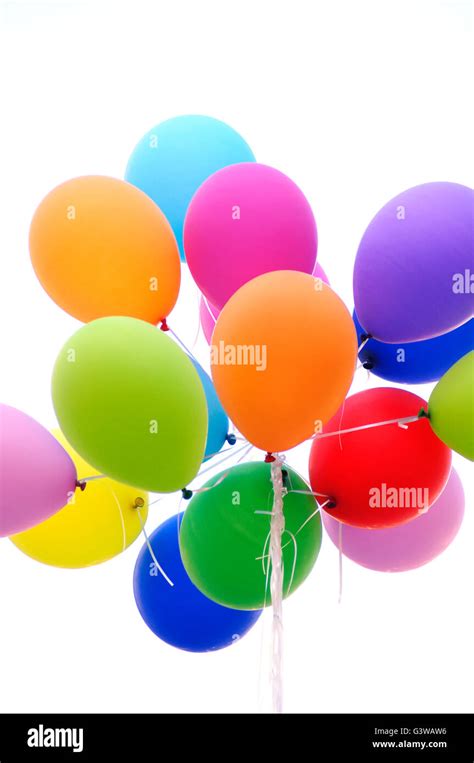 Bunch of Coloured Balloons Stock Photo - Alamy