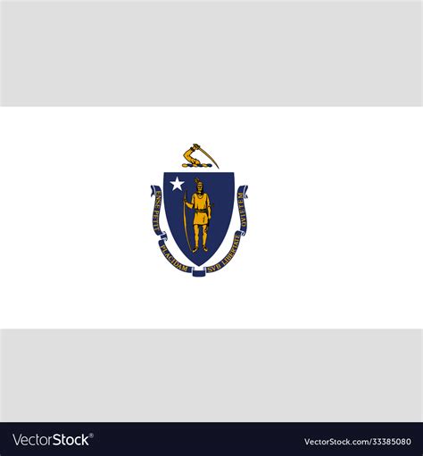 National flag massachusetts Royalty Free Vector Image