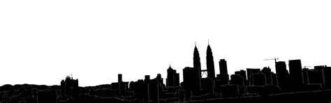 Stock Pictures: Kuala Lumpur Skyline Sketch and Silhouette