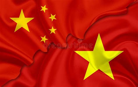 Flag Of China And Flag Of Vietnam Stock Illustration - Illustration of ...