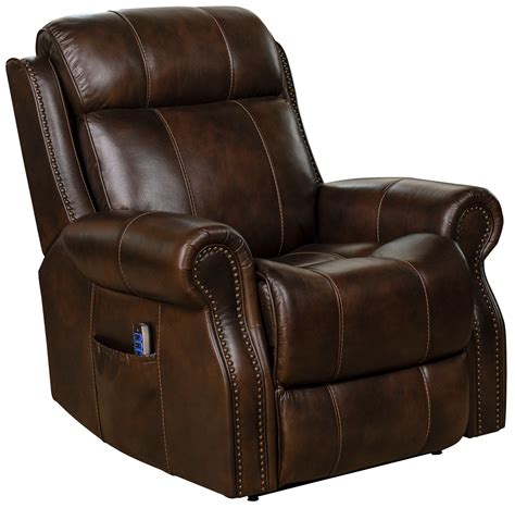 Barcalounger Langston Leather Power Recliner Lift Chair - Lift and Massage Chairs