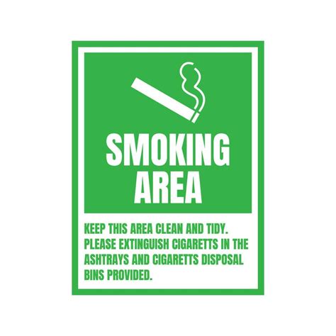 Designated smoking area sign, permitted smoking zone, special vaping ...