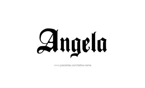 Angela Name Tattoo Designs