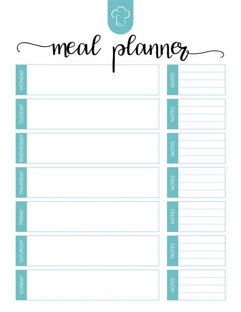 Meal Plan Template Google Sheets Free