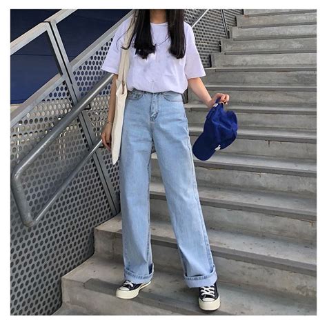 Hot Sale 2019 Fashion Spring Korean Style High Waist Jeans Loose Women ...