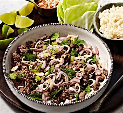 Thai Beef Larb Salad with Instant Pot Coconut Sticky Rice | The ...