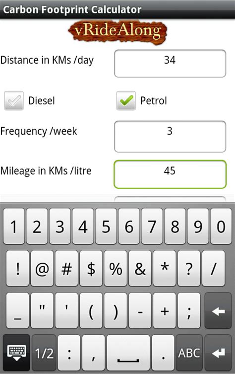 Carbonfootprint.com Calculator