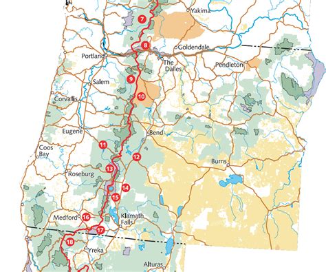 Pacific Crest Trail Map Oregon Section