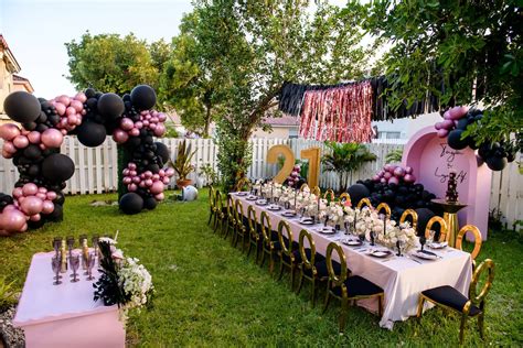 Black & Pink Themed 21st Birthday Celebration - Perfete