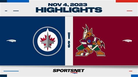 NHL Highlights | Jets vs. Coyotes - November 4, 2023 - YouTube