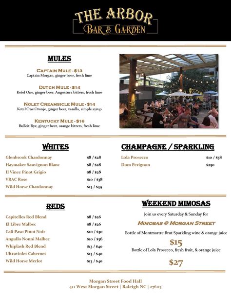 Bar & Drink Menu – Morgan Street Food Hall & Market