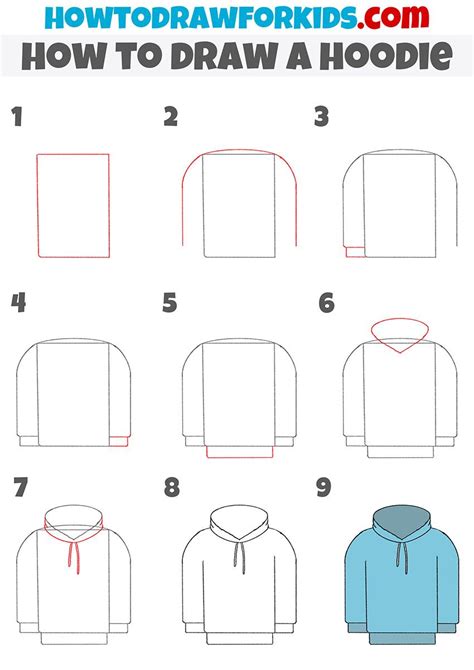 How to Draw a Hoodie - Easy Drawing Tutorial For Kids | Drawing clothes ...