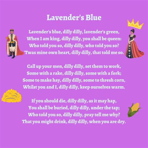 Lavender’s Blue Printable Lyrics, Origins, and Video