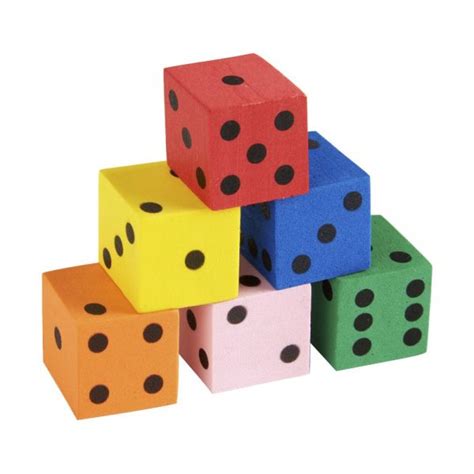 Foam Dice, Assorted Colors, Pre-K, Pack Of 24 Dice | OfficeSupply.com