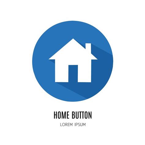 Home button icon logo in flat. Logo for business. Stock vector ...