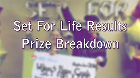 Set For Life Results Prize Breakdown - Wizard Slots