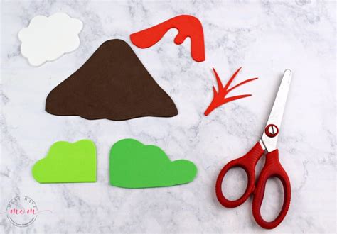 volcano craft idea template - Must Have Mom