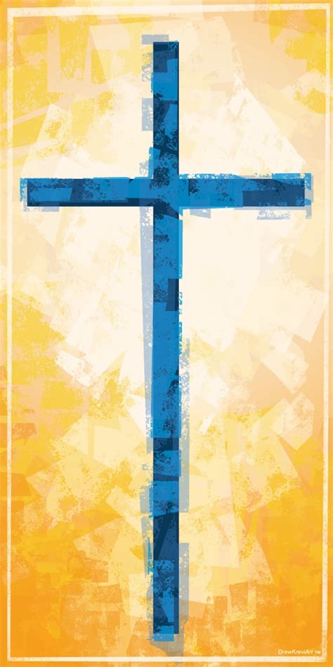 Cross Christian Banner Church Banner Church Art Golden