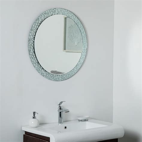 Jewel Round Frameless Mirror 27.5in Round Wall Mirror - Walmart.com