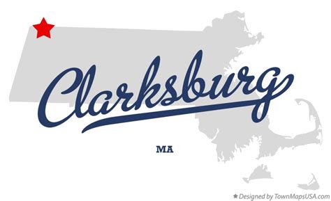 Map of Clarksburg, MA, Massachusetts