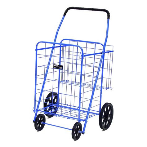 Easy Wheels Jumbo Plus Shopping Cart in Blue-012BL - The Home Depot