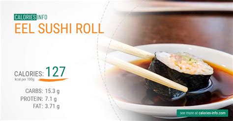 Eel Sushi Roll Calories and Nutrition (100g)