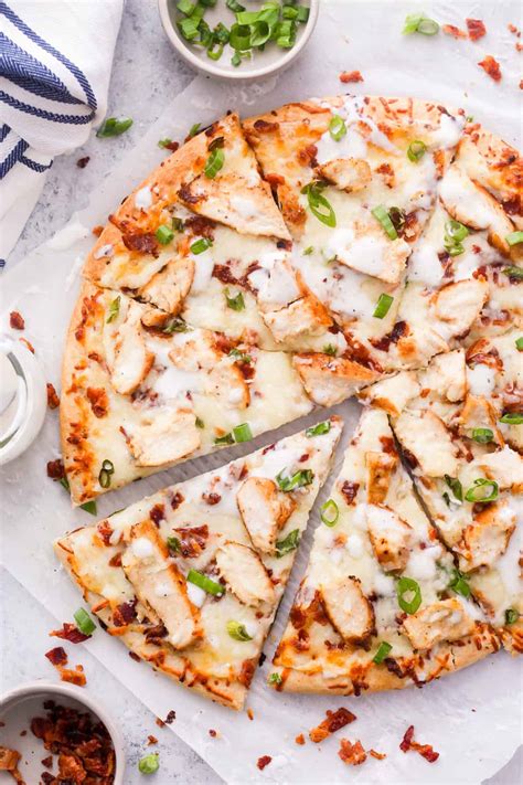 Chicken Bacon Ranch Pizza - Easy Chicken Recipes