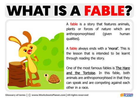 What is a Fable | Meaning and Examples of Fables