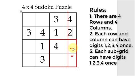 Frank Worthley Geplant Muster sudoku 4 x 4 Bremse Ferien vergessen