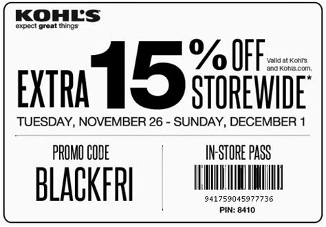 Kohl's Coupons Black Friday 2013: Save 15% Off In-Store Purchases