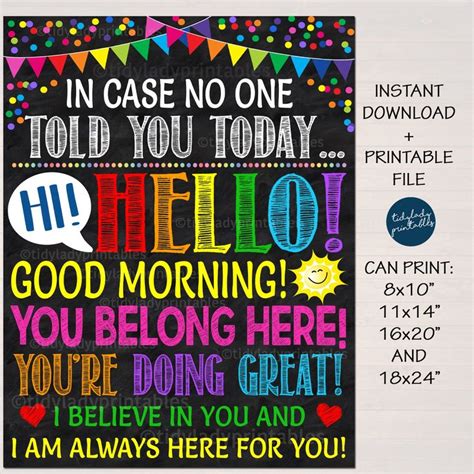 Dear Students Hello Good Morning Classroom Poster | Dear students ...