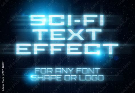 Futuristic Sci-Fi Text Effect Stock Template | Adobe Stock