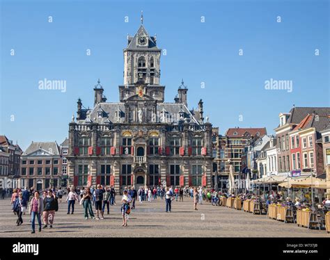 Delft Market Square Stock Photo - Alamy